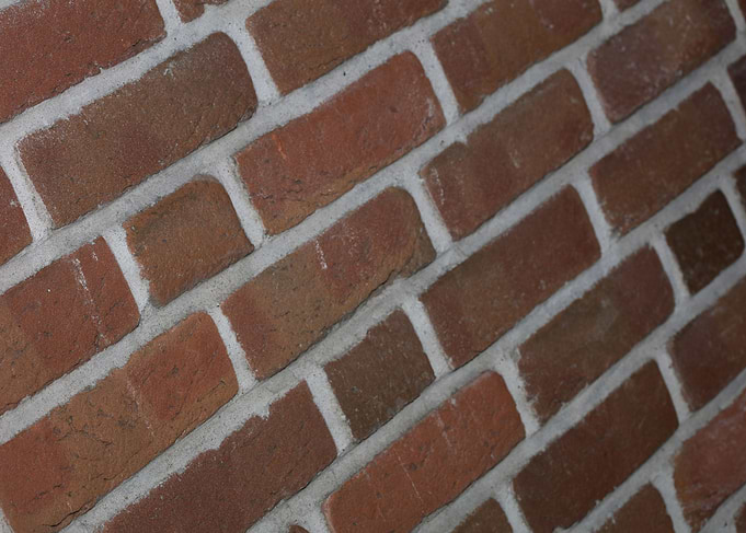 Retro red brick wall macro