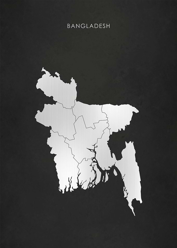 Silver Bangladesh Map