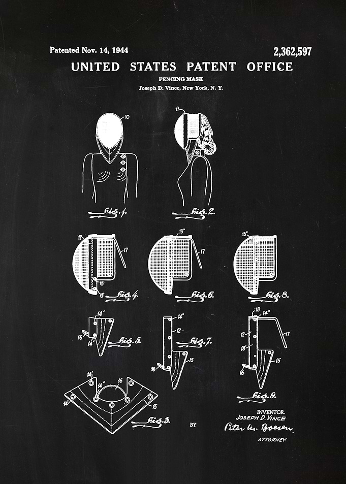 57 Fencing Mask Patent