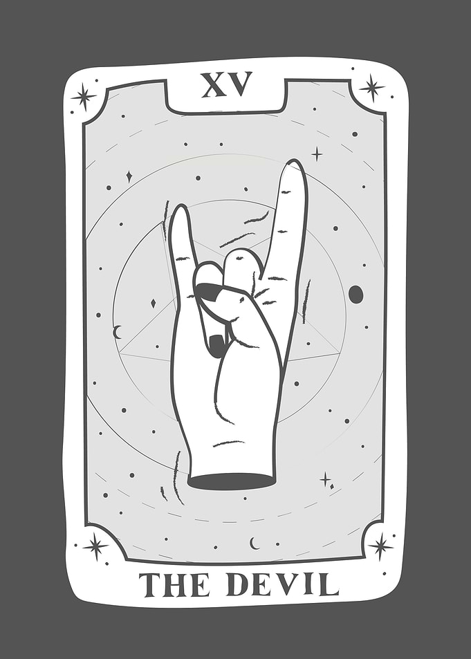 White Tarot Card THE DEVIL