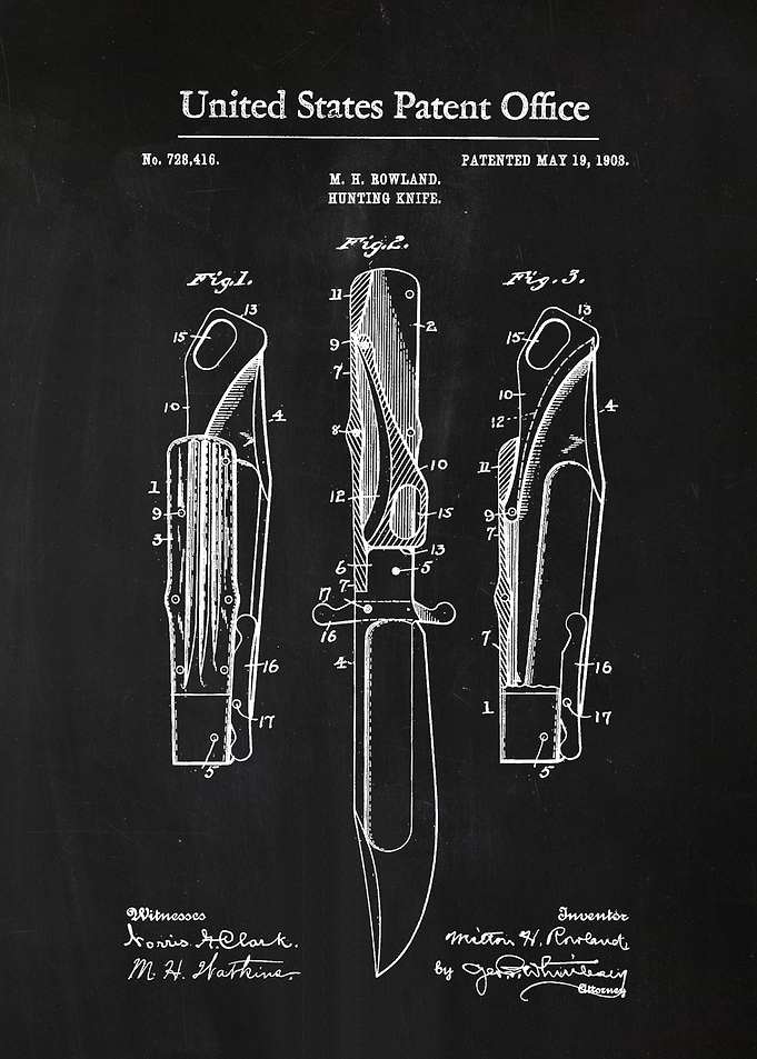 64 Hunting Knife Patent 1