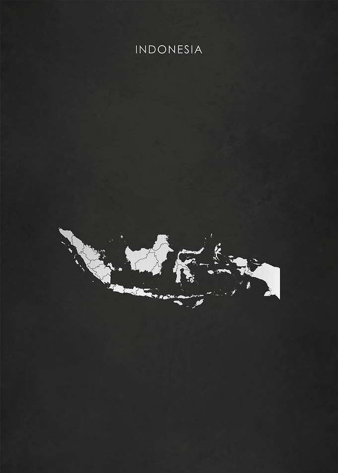Silver Indonesia Map