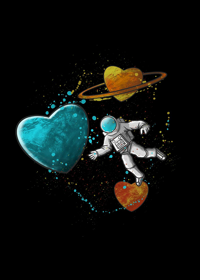 Astronauts Space Love