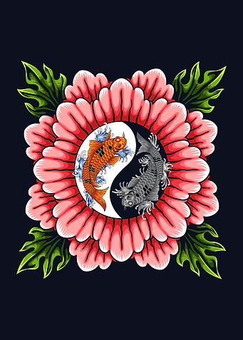 Yin Yang Koi Fish