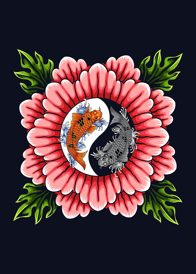 Yin Yang Koi Fish