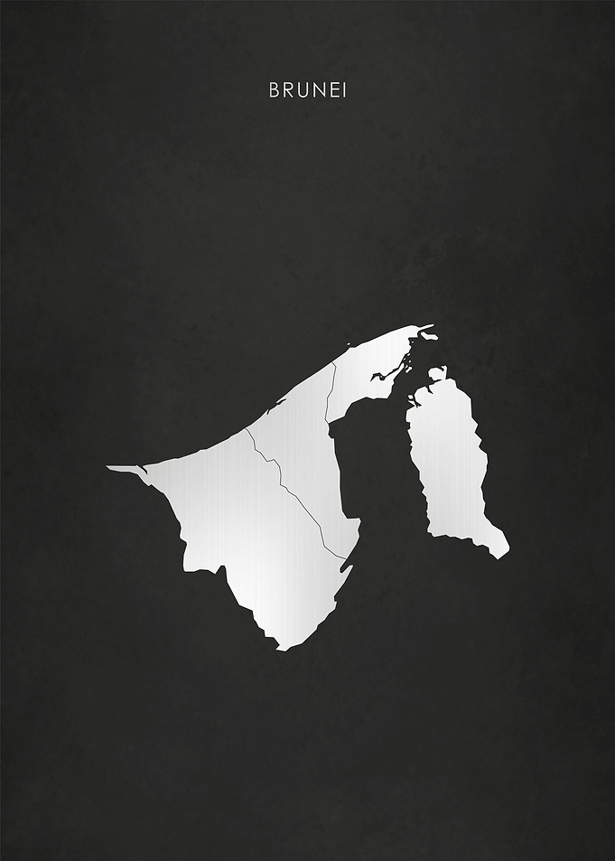 Silver Brunei Map
