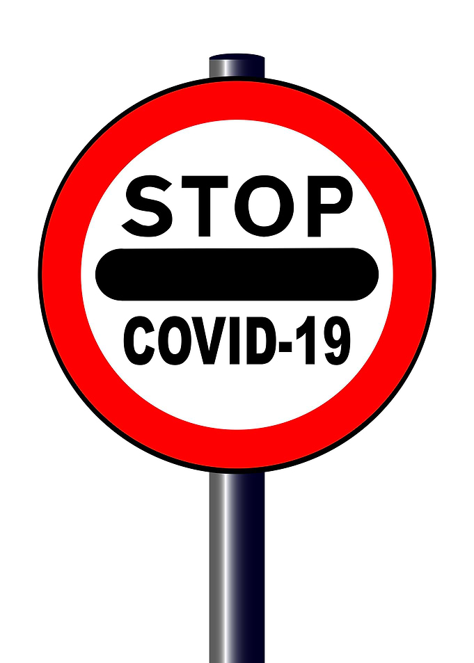 Stop Coronavirus Road Sign