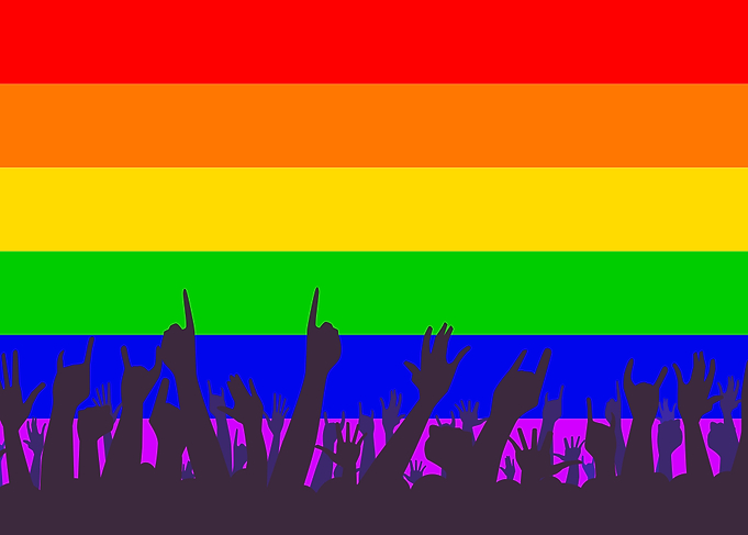LGBT Flag with Waving Hand