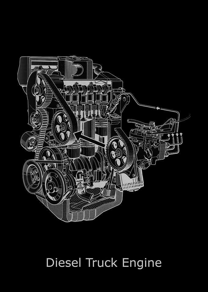 Diesel Truck Engine