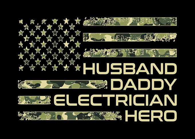 Electrician Camo US Flag