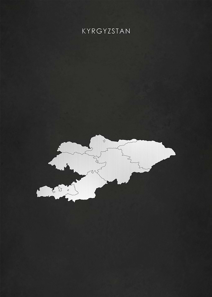 Silver Kyrgyzstan Map