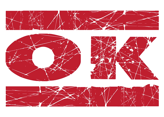 OK Red Ink Stamp