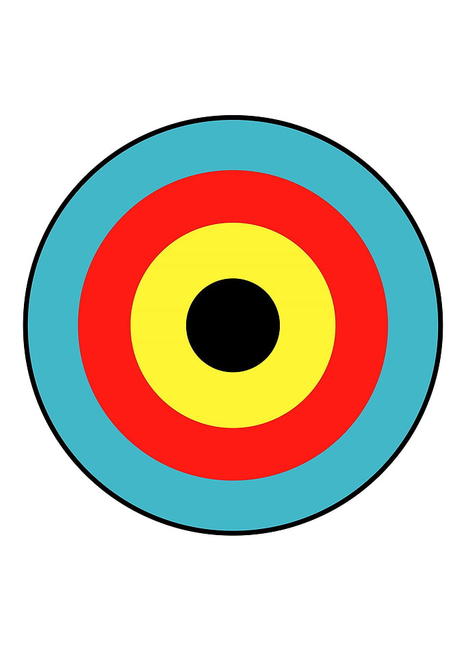 Isolated Archery Target