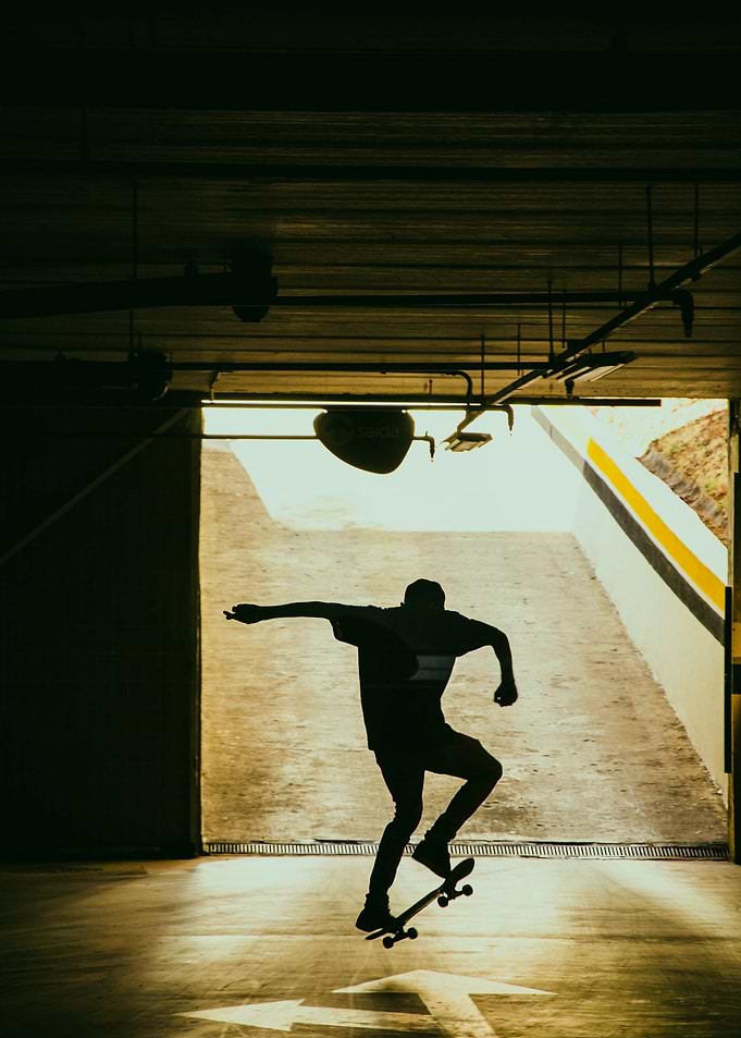 skate in the parking lot