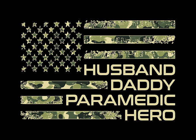 Paramedic Camo US Flag Dad