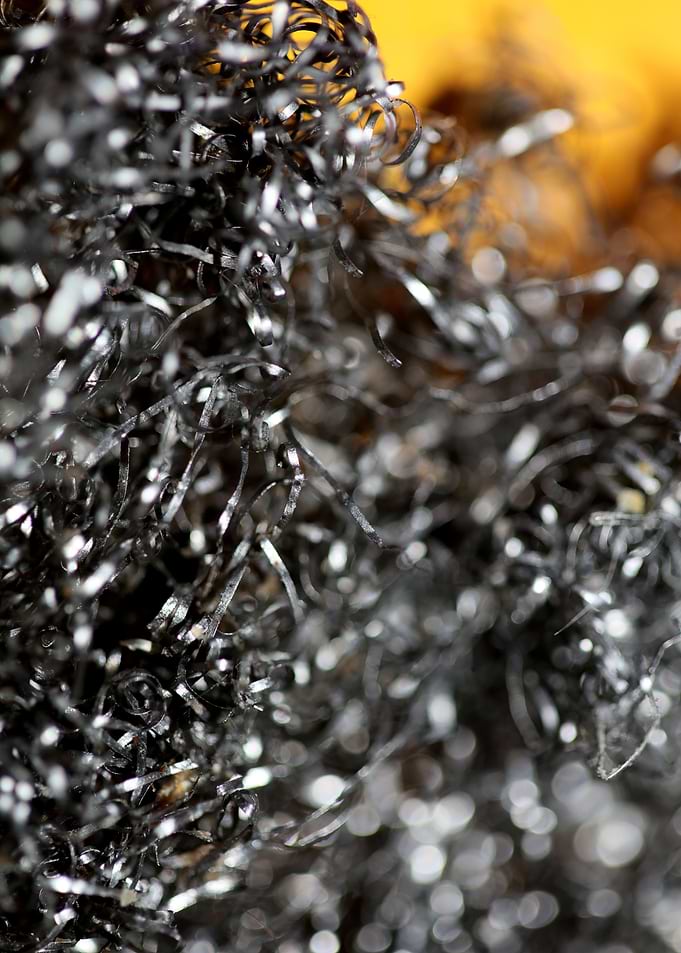 Metal wire abstract macro