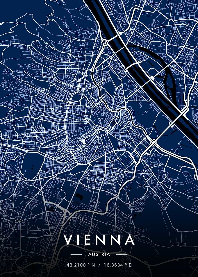 Vienna City Map Blueprint