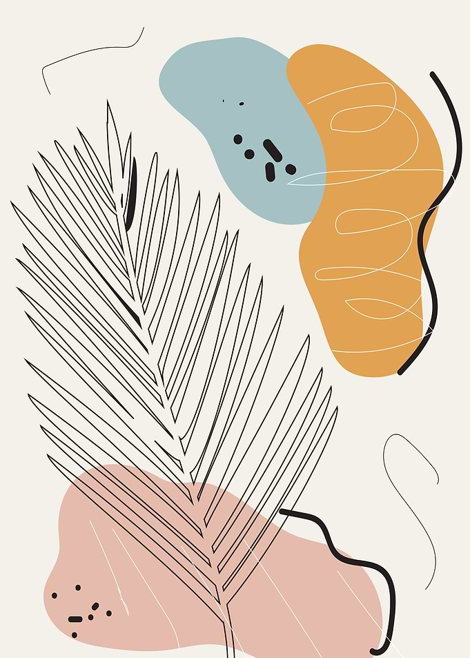 Modern Art with Leaf