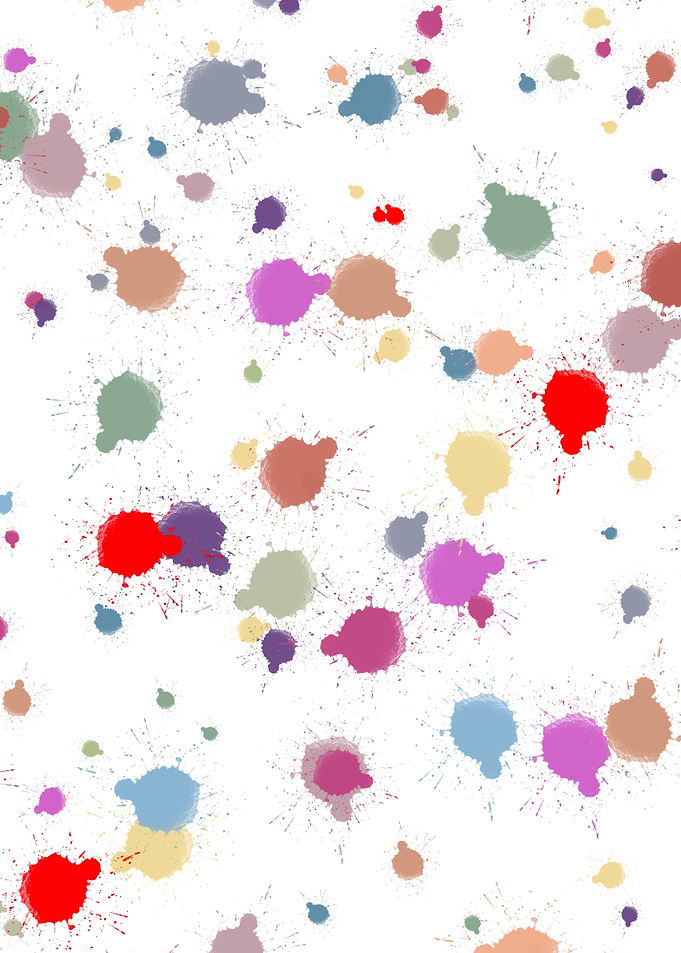 Colourful paint drops