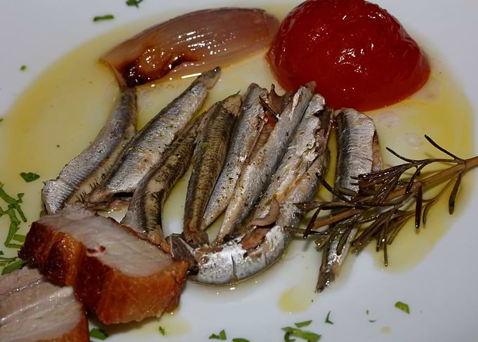 Sardines greek cuisine raw