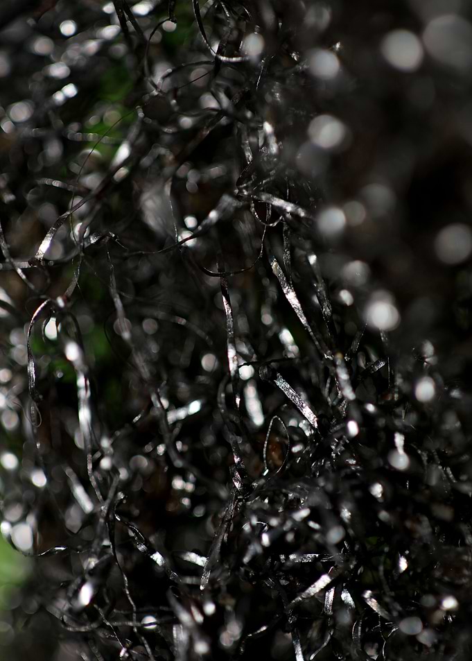 Metal wire abstract macro