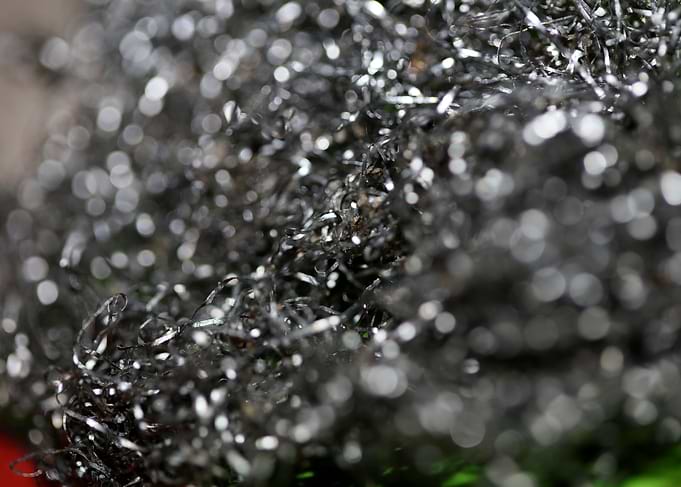 Metal wire abstract macro