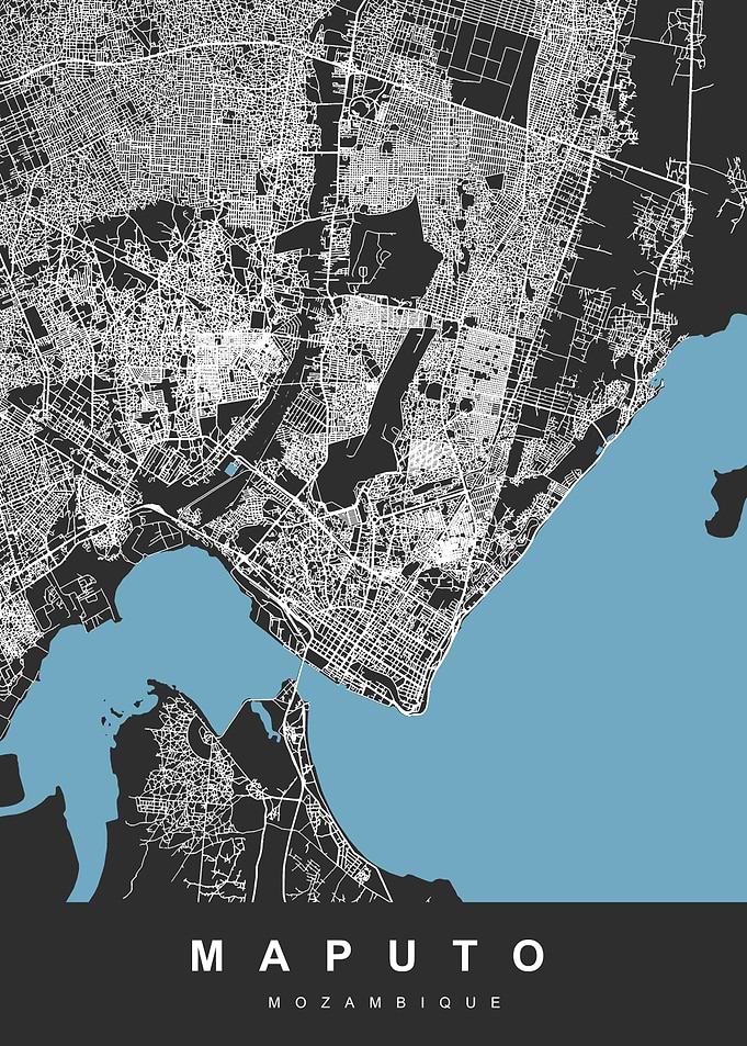 MAPUTO map Mozambique