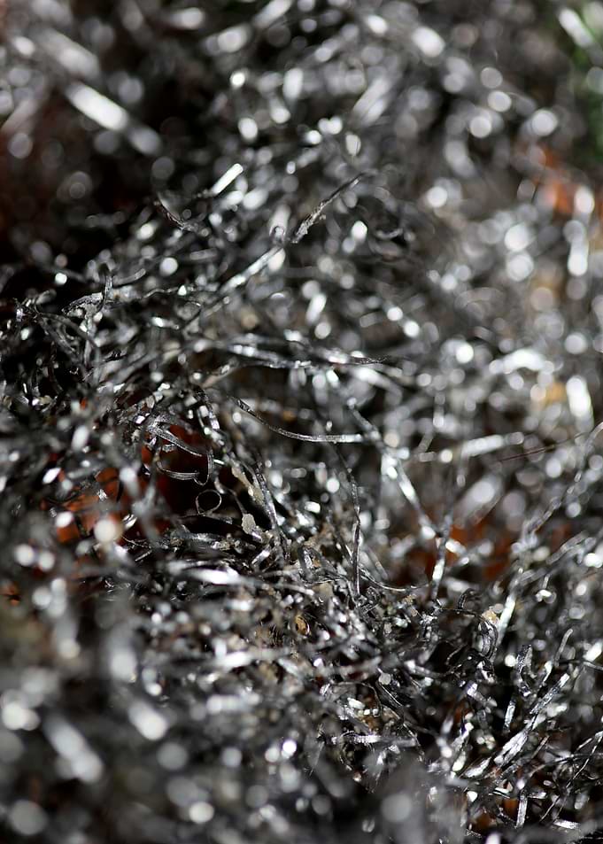 Metal wire abstract macro