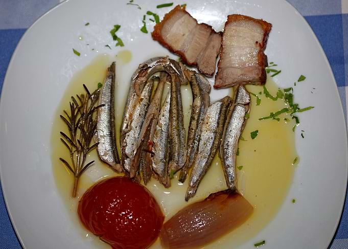 Greek sardines raw cuisine