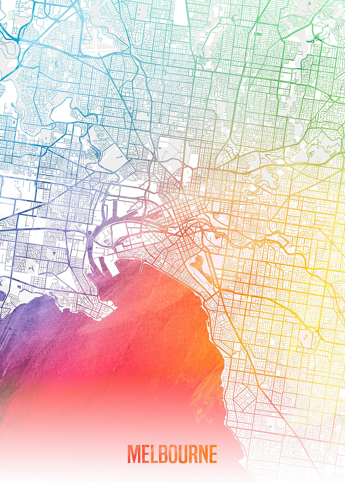 Melbourne map