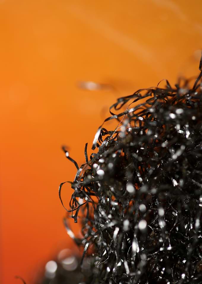 Metal wire abstract macro