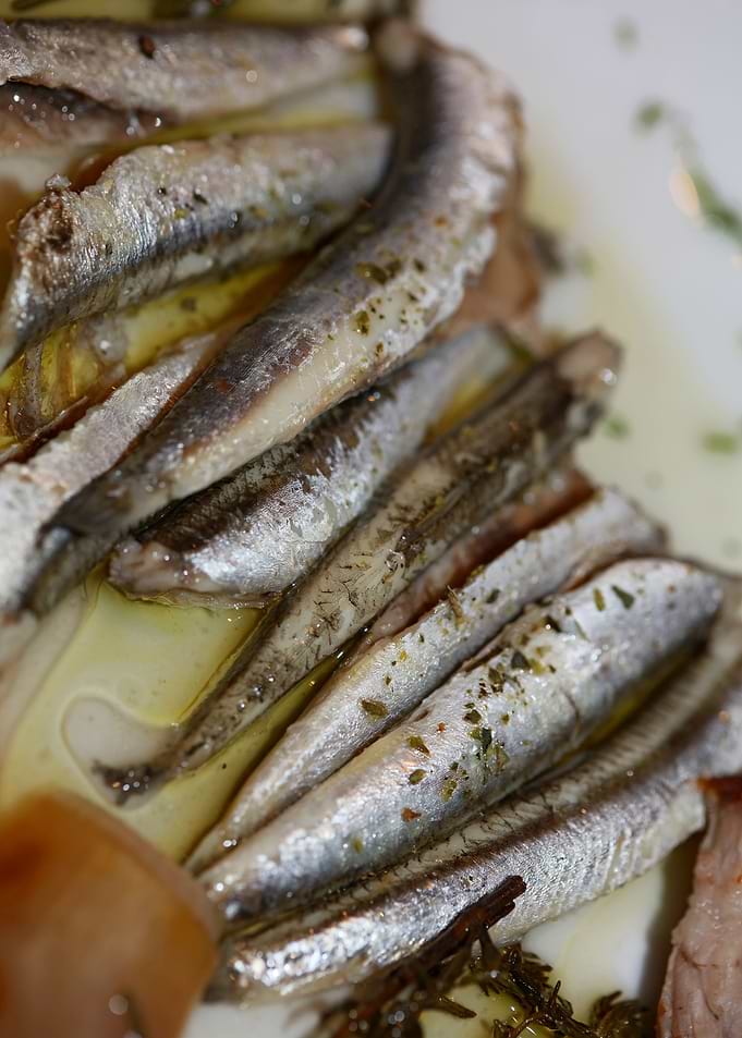 Greek sardines raw cuisine