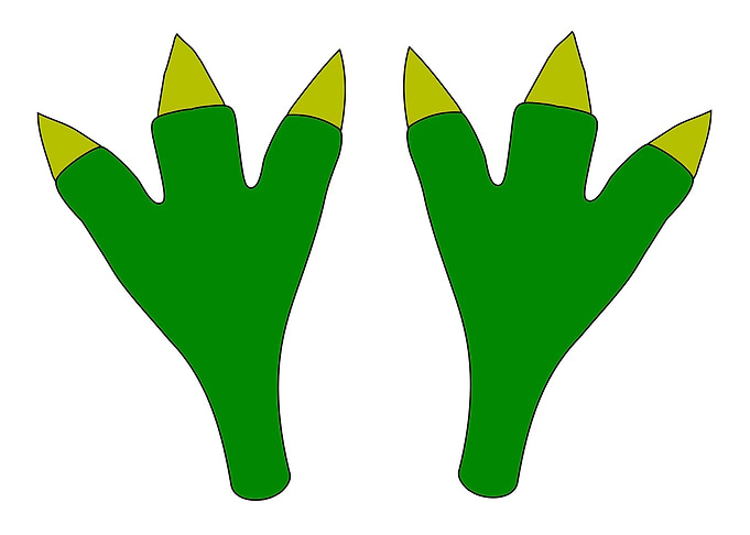 Cartoon Dinosaur Footprint