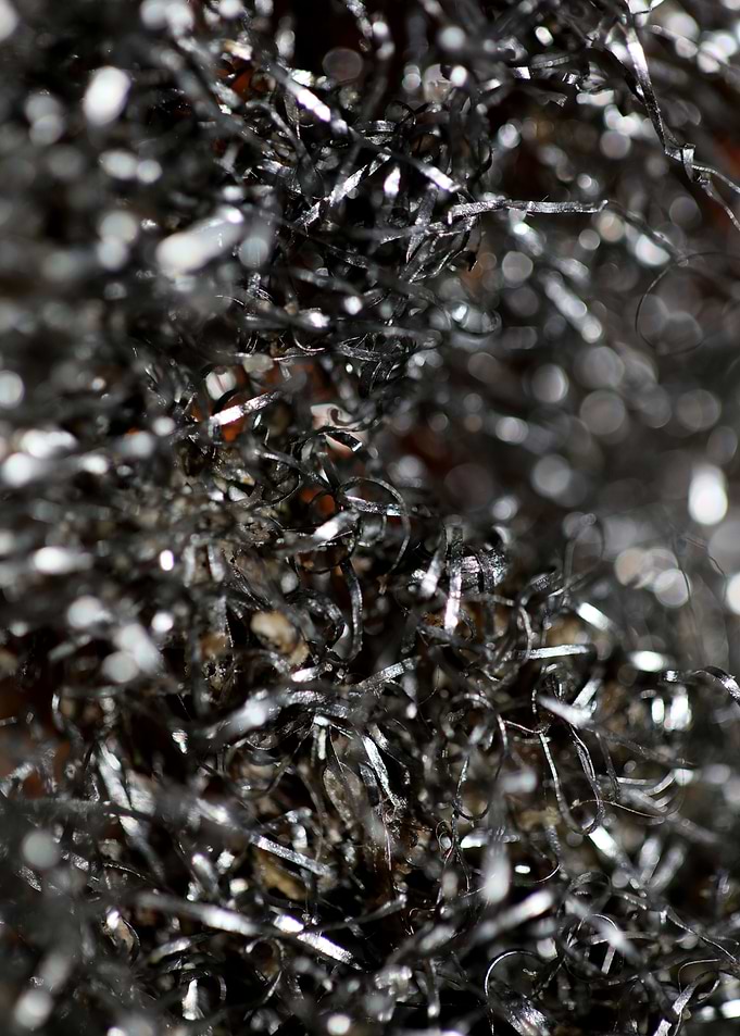 Metal wire abstract macro