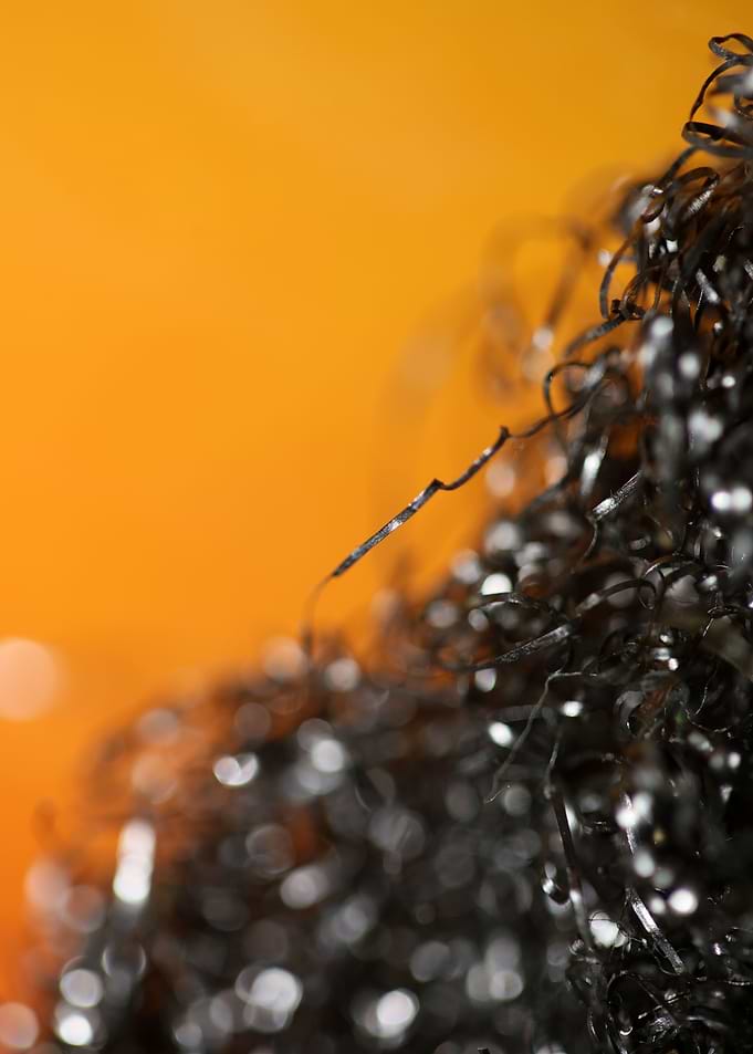 Metal wire abstract macro