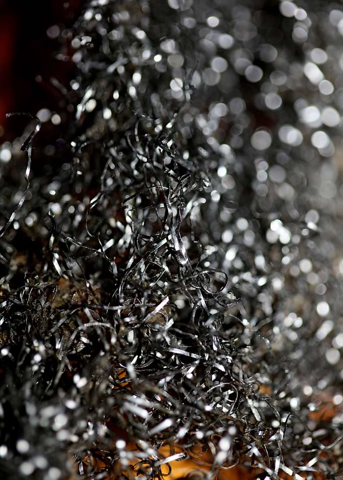 Metal wire abstract macro
