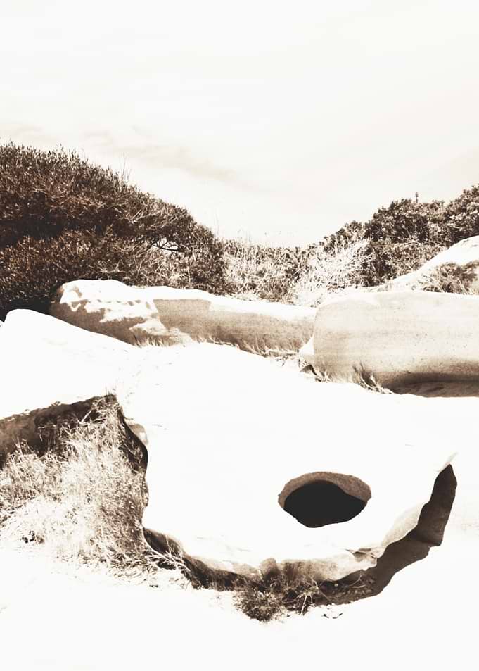 Minimalist beach rocks