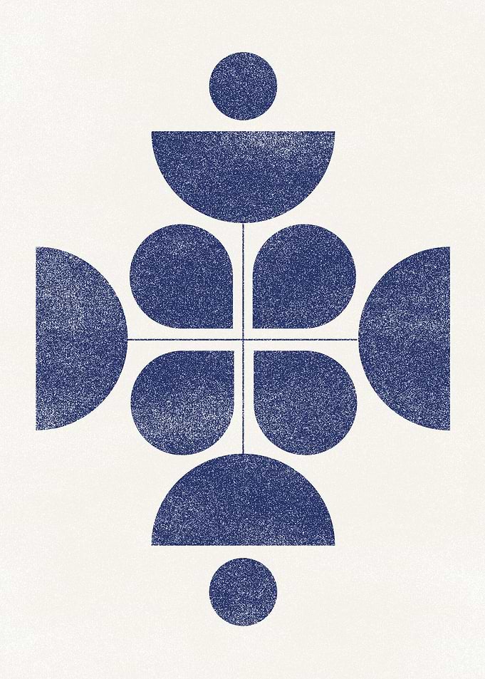 Blue abstract shapes