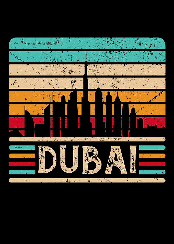 Dubai Skyline Vintage