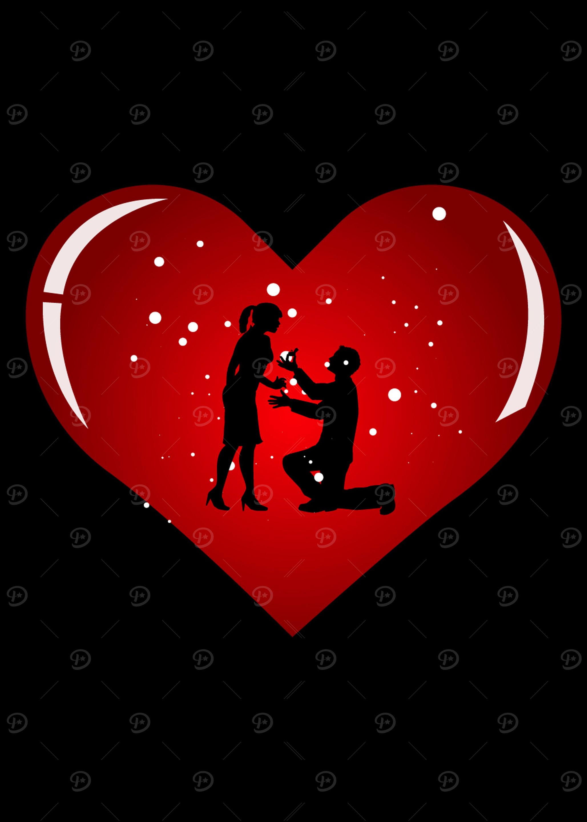 Love Couple in Heart