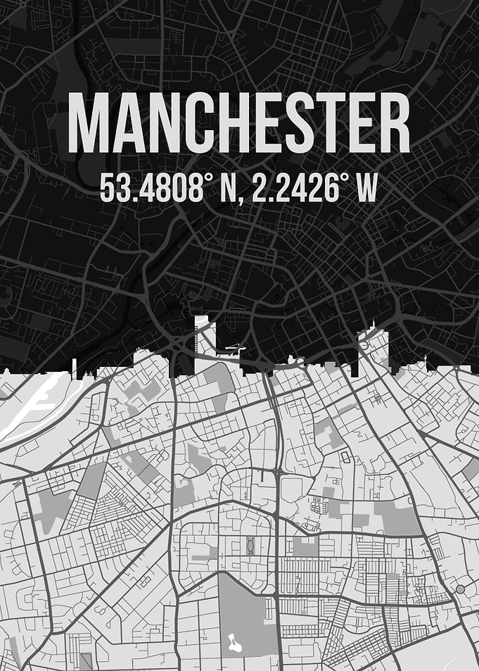 Manchester UK City Map