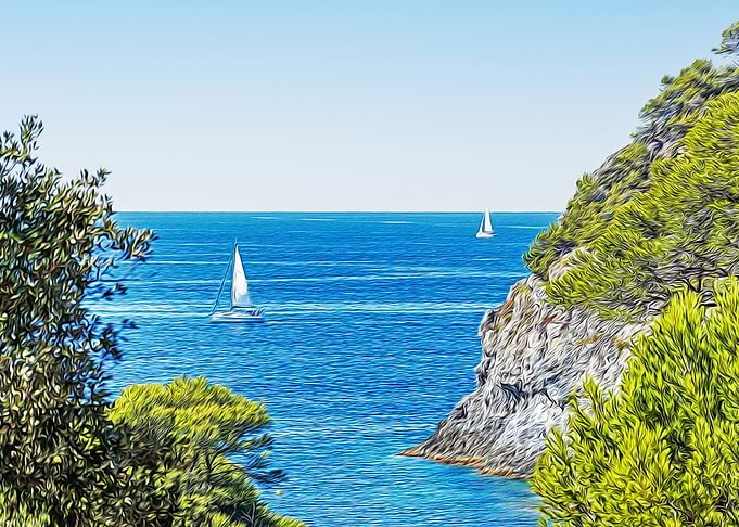 Porquerolles seacoast