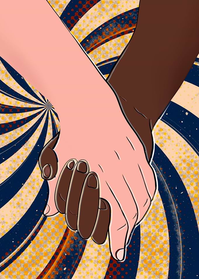 Friendship love couple art