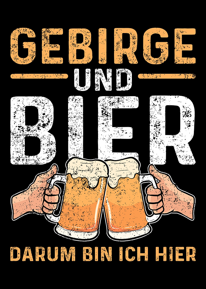 Bier Wandern Berge Lustige