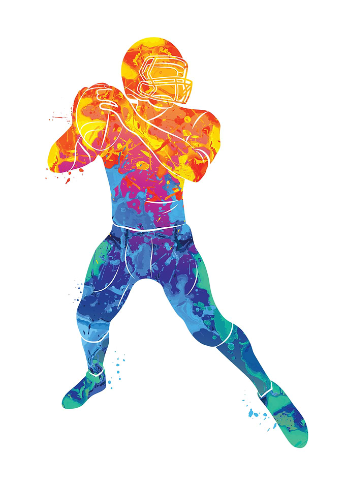 Watercolor Football