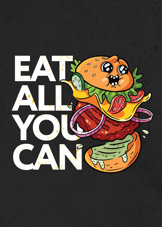 Funny Fast food Burger