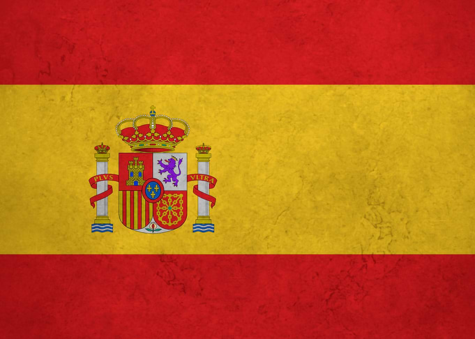 Flag of Spain on Wall