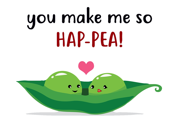Valentine food pun happea