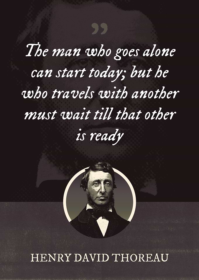 The man who goes alone can