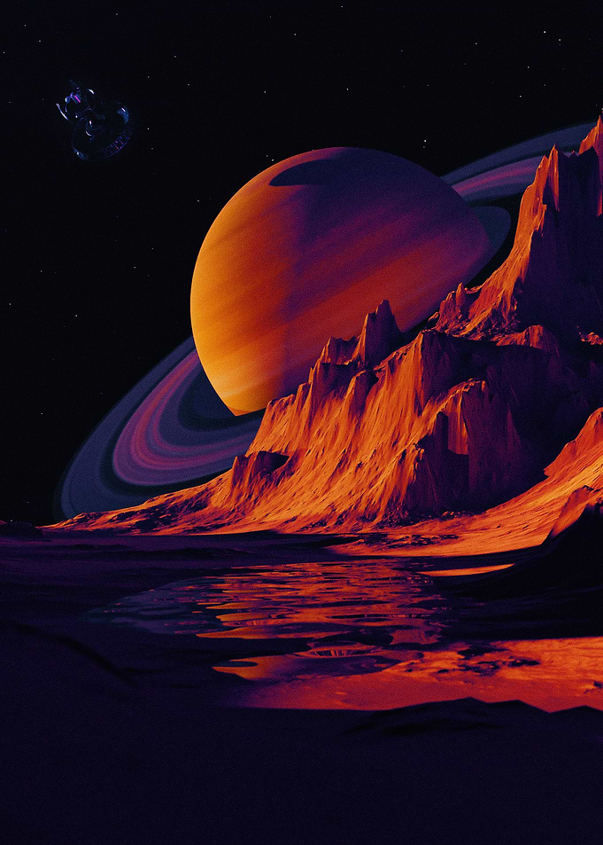 Saturn Viewed From Mars